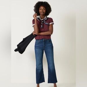 Kut from the Kloth Kelsey Fab Ab Ankle Flate Dark Blue Jeans NEW with tags